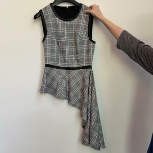 BCBG Asymmetrical Peplum Top